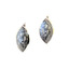 Серебряные серьги вытянутой формы с цветочным принтом Первоцвет 10030813А05
